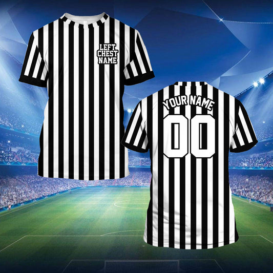Custom Referee T Shirt (Adult - Kids) – Add Team Name, Player Name & Number